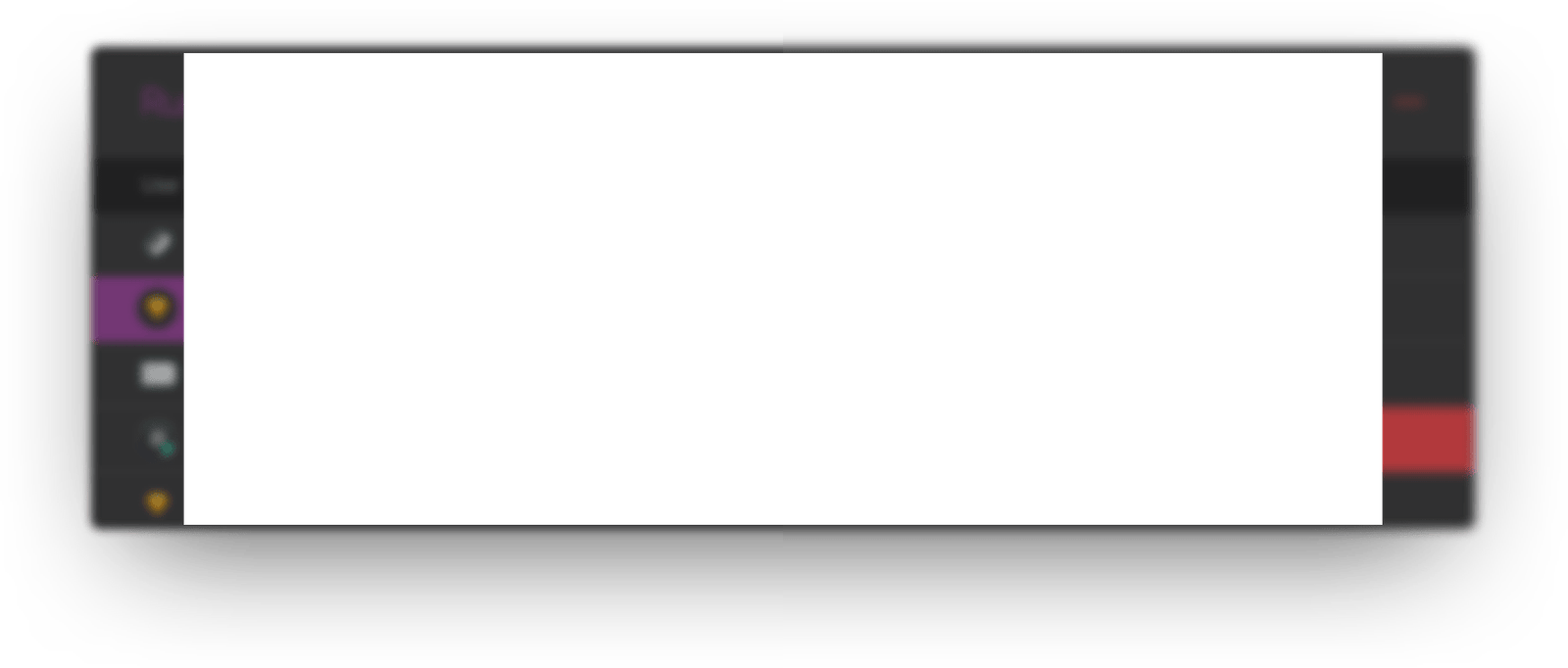Blurred Runner window in Dark Mode