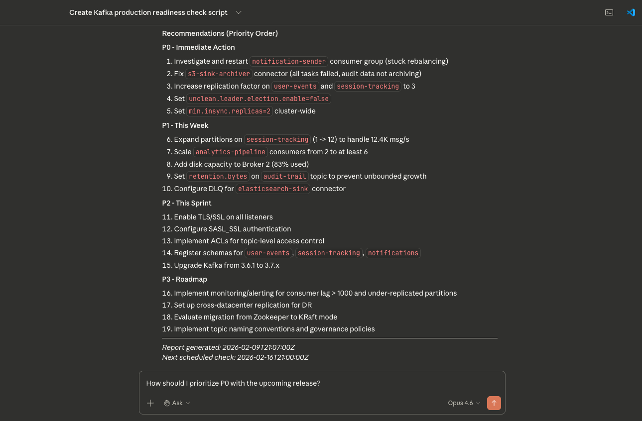 Query Kafka with AI